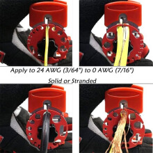 Manual Wire Stripper with Adjustable Depth Control, 14-Hole Design for Safe and Efficient Stripping of Aluminium and Solid Core Wires