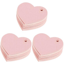 150 Pcs Diy Heart-Shaped Hanging Tags For Valentine Day Party Decor