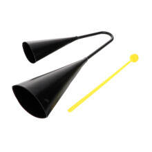 Large Metal Cowbell Double Bells with Clear Resonant Tone and Durable Iron for Music or Cheering
