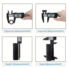 Digitálne posuvné meradlo s rozlíšením 150 mm / 0,01 mm pre rýchle a presné merania s prehľadným LCD displejom