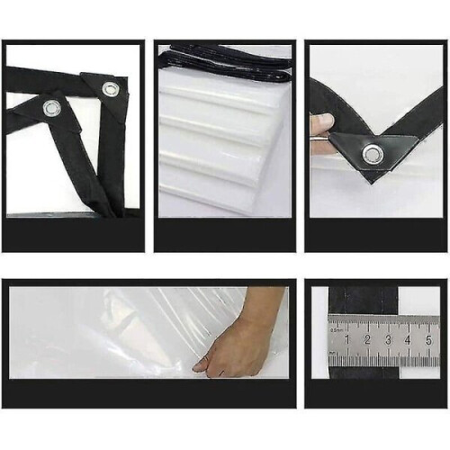 Waterproof Zeil 2x3m, Dubbel Waterdicht en Scheurbestendig Polyetheen voor Terras en Luifel 2