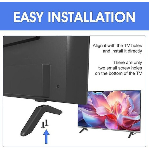 Base de TV de Alumínio para Televisões de 32 a 75 Polegadas, Suporte Resistente com Capacidade de Até 75kg, Estante Universal sem Perfuração