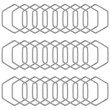 50Pcs Hexagonal Bezel Pendant Charms For Earring Making Supplies