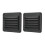 2pcs Black Rectangular Ventilation Opening Side Exhaust Ports for Airflow 10cm 2