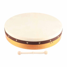 18 Inch Irish Sheepskin Hand Drum with Durable Beech Wood Frame and Authentic Traditional Tone