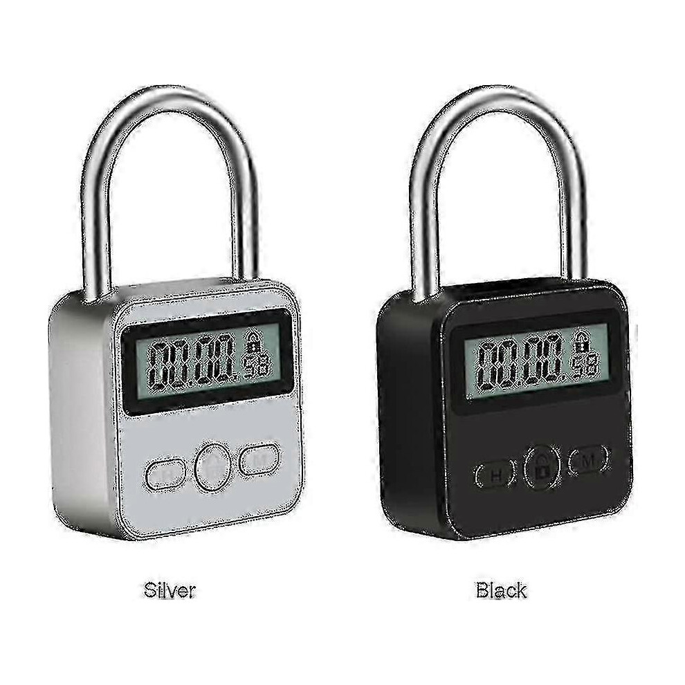 99-Hour Timer With Metal Body Lcd Screen For Habit Improvement, Countdown Lock For Gym, Kitchen And Travel Use 6901508591097