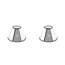 2Pcs White Pet Neck Cone Comfortable Elizabeth Collar for Injury Care