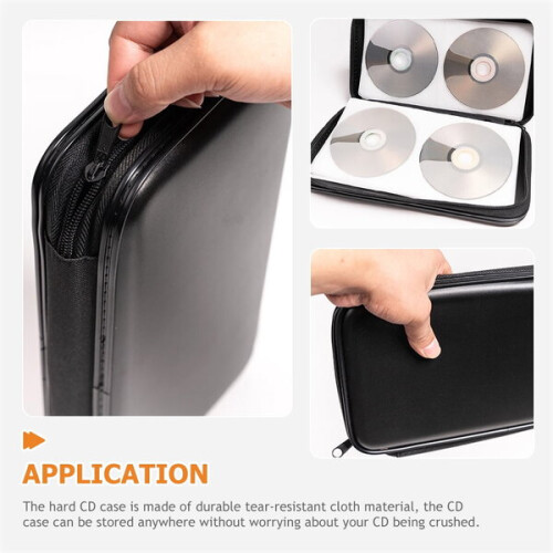 CD DVD Organiser Case, 80 Capacity, Solid Fabric Material with Smooth Stitching, Elegant Design 1