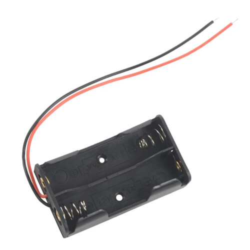 30 Pcs 2 x 1.5V AA Battery Holder Case Box Black W Wire Leads 1