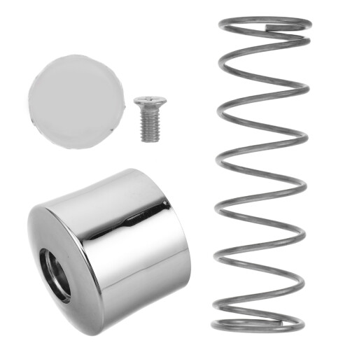 1Set Metal Push Button Toilet Flush Kit Silver Quick Open Valve for Rv
