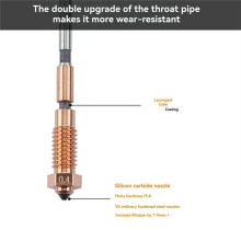 Nozzle for Prusa MK4 3D Printer 0.4mm Silicon Carbide Integrated Nozzle Throat High Wear Resistance with EndCoat Coating
