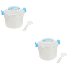 2Pièces Lunch Box Micro-Ondes Bleu Résistant Usage