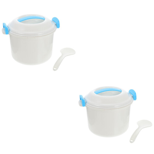 2Pièces Lunch Box Micro-Ondes Bleu Résistant Usage