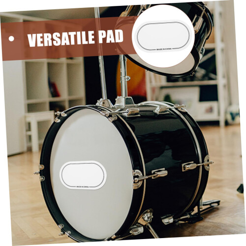 2pcs Kick Drum Patch, Bass Drum Patch Protector, Adhesive Impact Pads for Quiet Practice 2