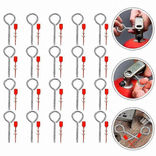 Replacement Locking Pin and Seal Set for Fire Extinguishers, 20-Pack, Heavy-Duty Iron Construction, Tamper-Evident 2
