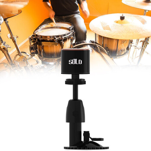 Mini Practice Drum Pad for Beginners, Silent Durable Lightweight Black Travel Percussion Training Pad 2