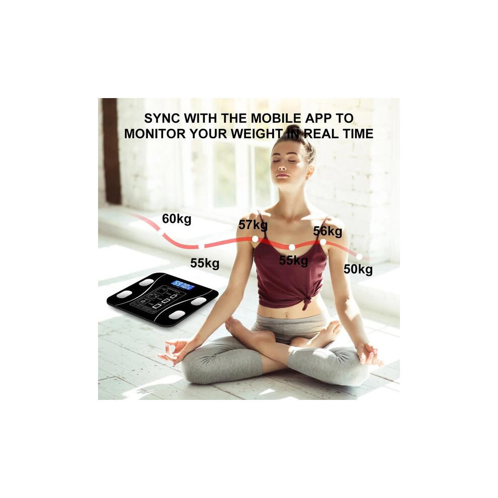 Smart Weight Scale With App Connectivity, Body Composition Analysis, Tempered Glass Design, Model Wf0266 6901508507357