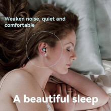 Sleep Earplugs Ergonomic Round Shape 3 Sizes for Custom Fit Washable Reusable Blocks Noise for Side Sleepers, Work, Study
