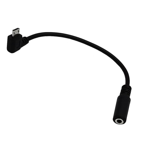 Adaptador Micro USB em Ângulo Direito de 6 Polegadas para Conector 3.5mm Compatível com Celulares Android para Conversão de Áudio 2