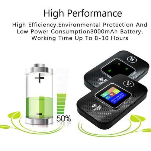 Κινητό WiFi 4G LTE με οθόνη χρωμάτων και μπαταρία 3000mAh για 10 συσκευές