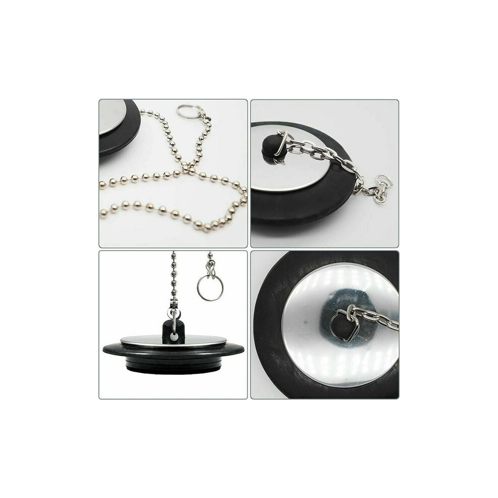 Drain Plug With Zipper Design For Easy Operation, Rubber Sink Plug Set For Bath, Basin Shower, Leak Prevention 6901508542808