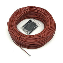 Cavo riscaldante in fibra di carbonio 12K 20m 25W/M per riscaldamento a pavimento, isolamento gomma siliconica 200C