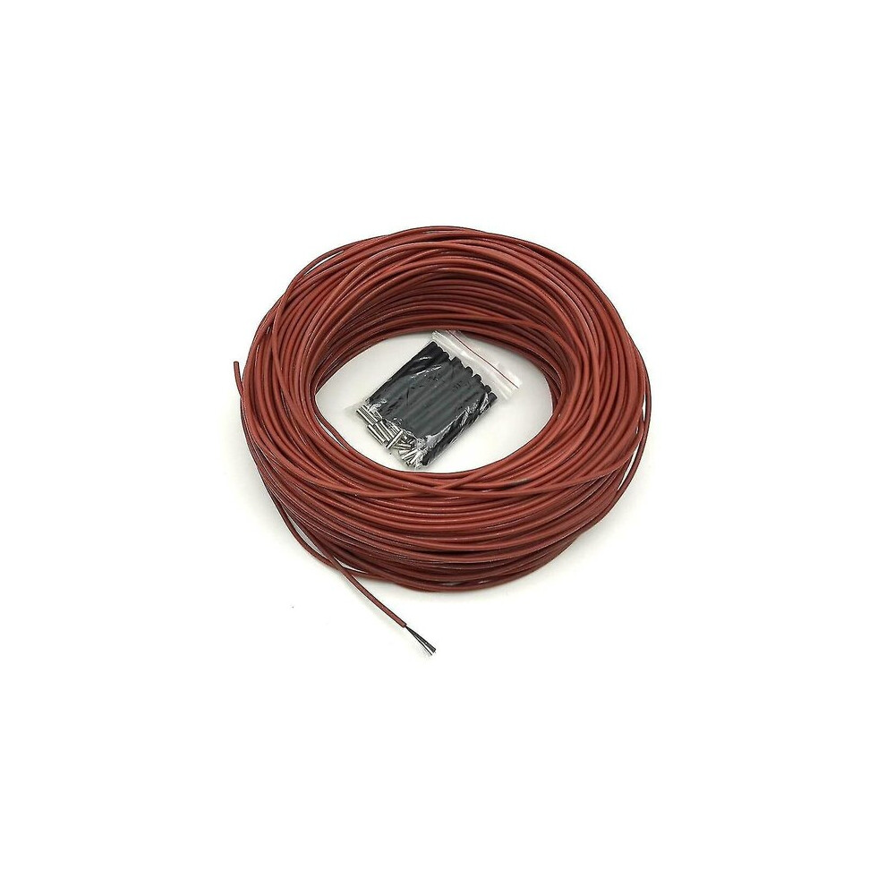 12K Carbon Fibre Heating Wire 20M, 25W/M With 8-18Âµm Infrared For Efficient Underfloor Heating, Silicone Rubber Insulation, 200C Max 6901508526624