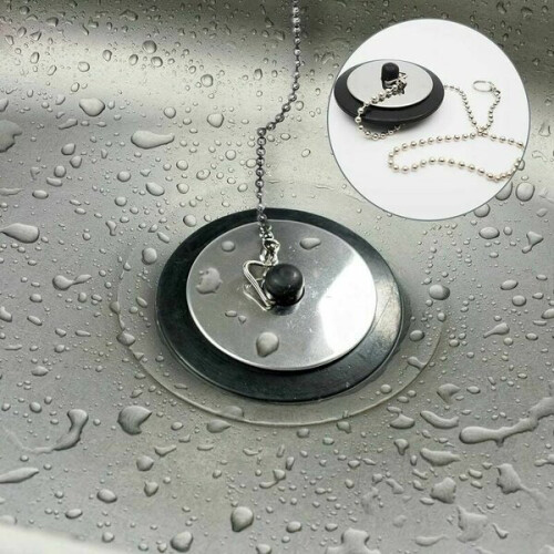 Bouchon de vidange avec fermeture éclair pour bain, lavabo, douche - Étanche, élastique 1