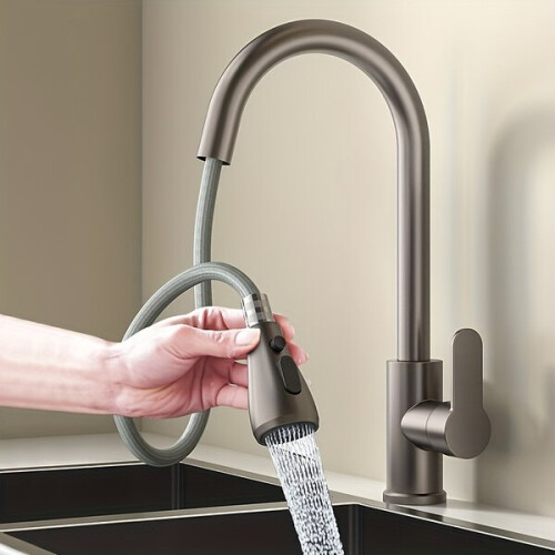 Kitchen Tap with Ceramic Valve Core and Water-Saving Function, Single Hole Installation 1