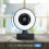 Webcam 2K con Luce Anello e Microfono Integrato, 2560x144p 30fps per Streaming 1