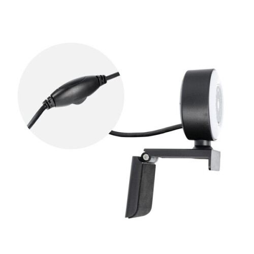 Webcam 2K con Luce Anello e Microfono Integrato, 2560x144p 30fps per Streaming 1