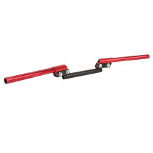 Red Motorcycle Handlebar 22mm Universal Adjustable for Street & Off-Road Bikes