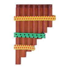 Miniature Bamboo Pan Flute for Dollhouse, 8x5cm, Decorative Toy