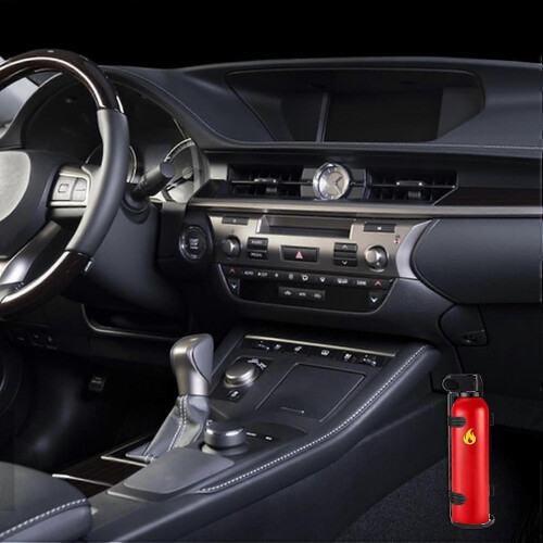 Vehicle Fire Extinguisher Mount, Adjustable Bracket with Secure Wall Installation for Car Van Boat 2