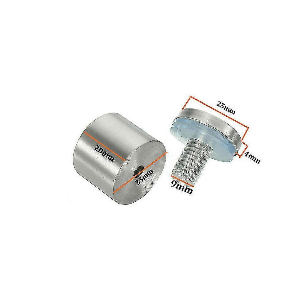 Advertisement Glass Fixing Brackets, 4Pcs 25X25mm Stainless Standoffs With M9 Thread For Flush Mount 6901508603837