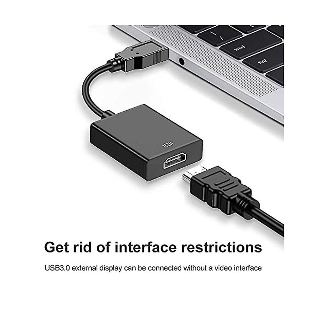 Usb 3.0 Hdmi Adapter For Multi Monitor Setup, Compatible With Windows Pcs, 1080P Resolution With Extended Mode 6901508450370