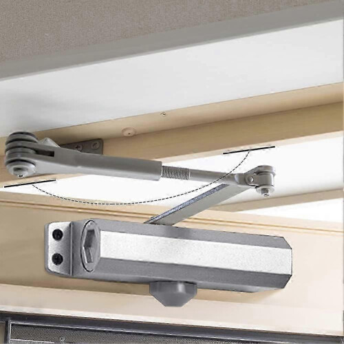 Automatic Door Closer with Adjustable Hydraulic Buffer, Fire Rated for 65kg Doors, Tested 1,000,000 Cycles 2