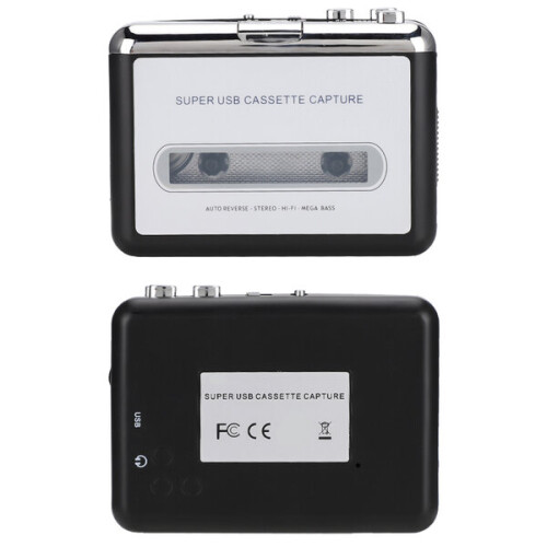 Conversor de Cassete para MP3 Compatível com iPod, Player Portátil USB com Saída de Áudio 2