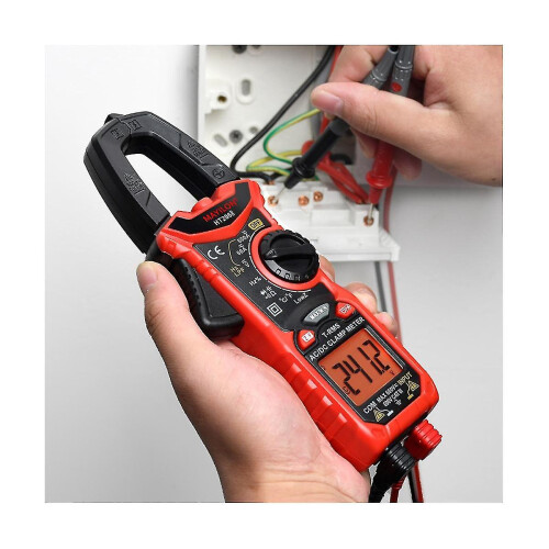 Digital Clamp Meter HT206B with True Ammeter for Distorted Waveforms, Dual-colour Warning Backlight, Data Hold Portable Bag 1