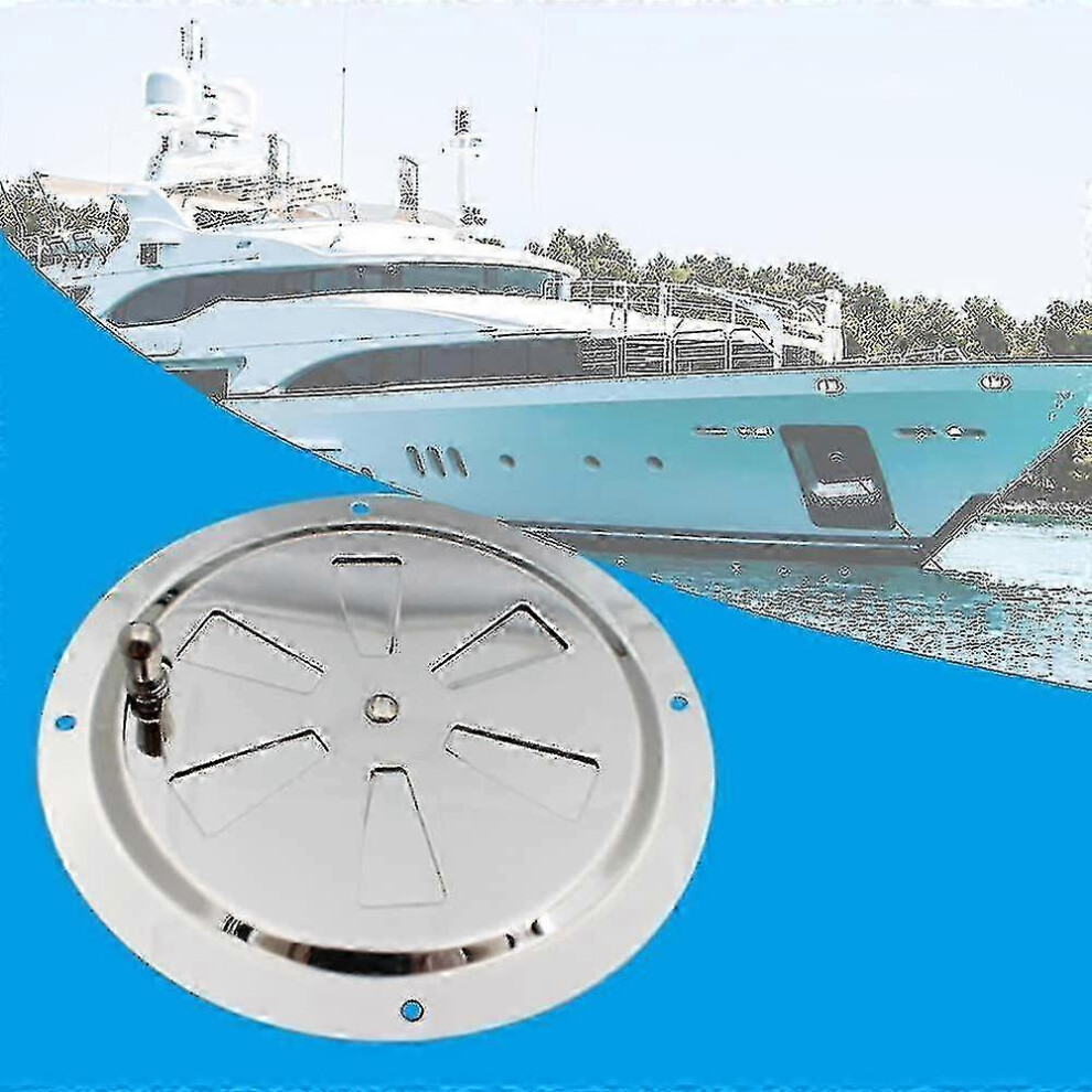 316 Stainless Steel Round Air Vent 125Mm Diameter, Adjustable Marine Grade Ventilation Grille For Boats Mobile Homes 6901508605923