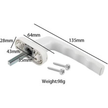 Universelles Fenstergriff-Set (4 Stück), robuste Aluminiumlegierung, passend für linke und rechte Fenster, inklusive Montagesatz