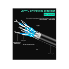 Cavo da 1 metro da SFF-8644 a SFF-8644 compatibile con SAS 3.0, cavo dati ad alta densità da 12 Gbps, lega di zinco