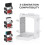 Game Console Storage Rack for Discs Controller, White ABS Organising Stand, Modular Assembly Tower 4