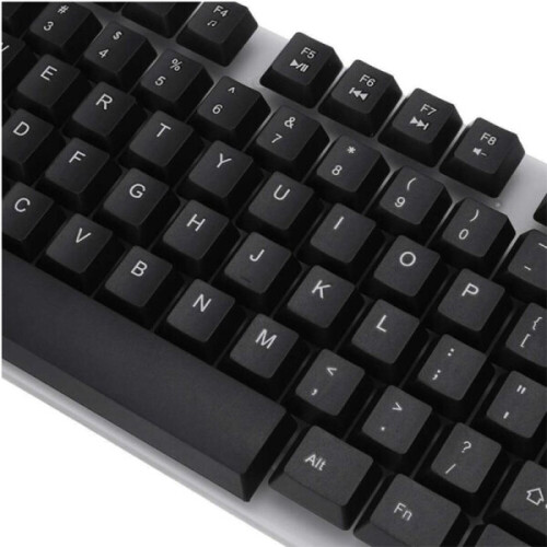 Mechanical Feel Keyboard and Mouse Combo, LED Backlit Gaming Set, Waterproof Design, Compatible with PC 2