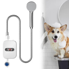 Chauffe-eau électrique instantané 3500 W avec contrôle de température constant et affichage LCD numérique pour installation sous lavabo.