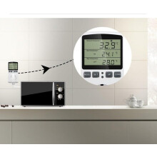 LCD Display Thermostat Socket for Greenhouse, Incubator, Freezer, -40~120 Range with Plug-and-Play 1.7M Sensor