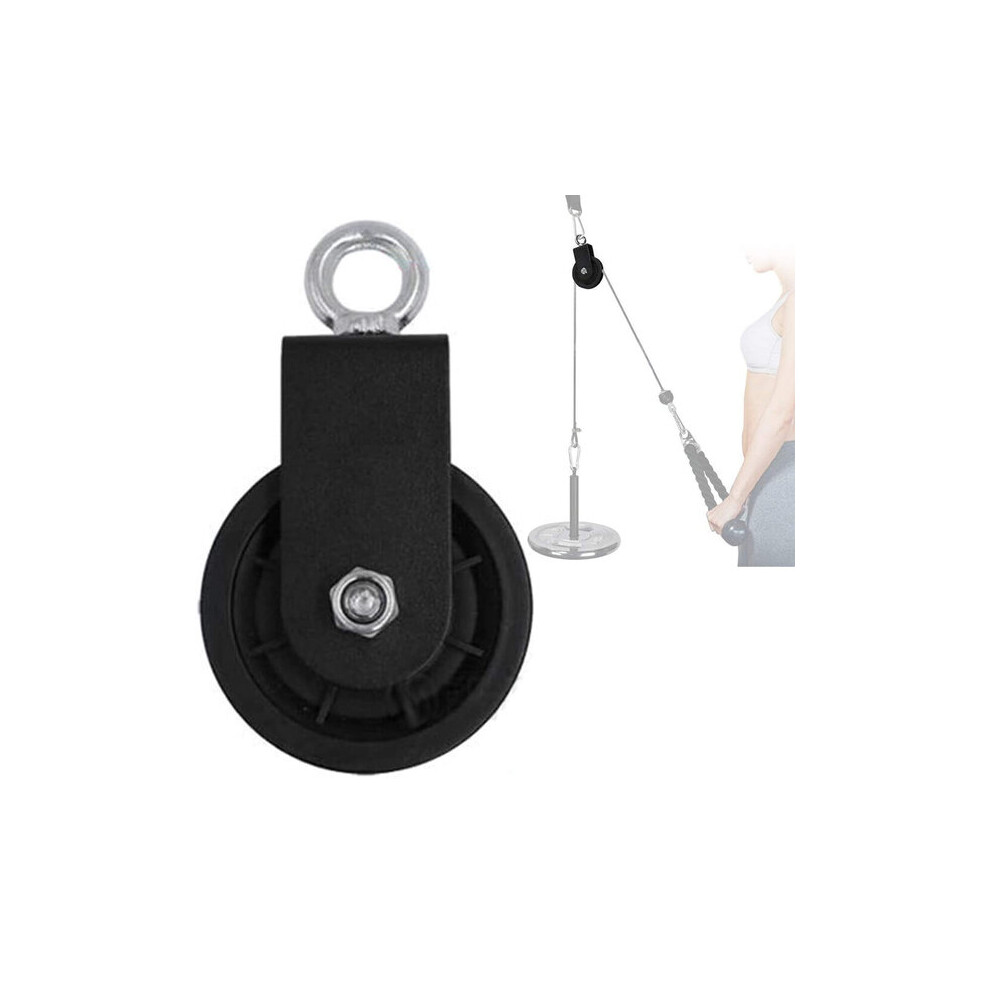 Swivel Pulley Wheel For 5-6Mm Steel Wire Rope, Durable Nylon Aluminium Alloy Construction, For Strength Training 6901508538061