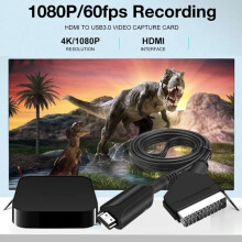 HDMI naar SCART-converterkabel van 1 meter - Compatibel met PS4, Xbox 360, Blu-ray-spelers en oudere tv's