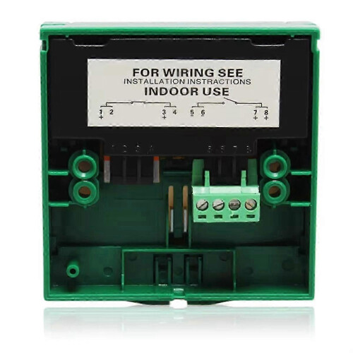 Fire Alarm Reset Switch for Access Control Systems, Green Plastic Break Glass Type with Normally Open or Closed State 1
