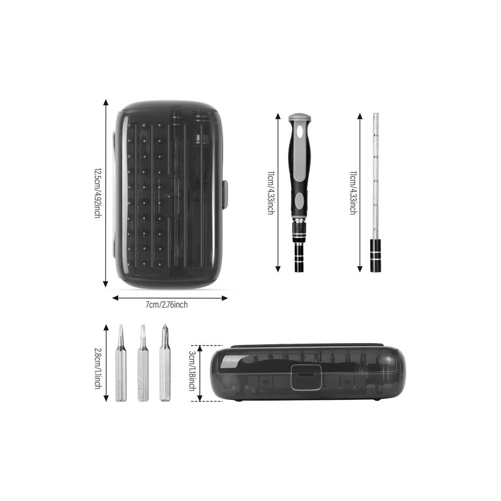 Precision Screwdriver Set, Compatible With Multiple Screw Types Including Phillips And Torx, 30 Interchangeable Bits 6901508551688